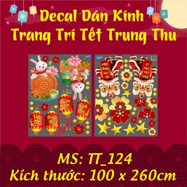 DECAL TRANG TRÍ TẾT TRUNG THU CHO CHUNG CƯ VUI TẾT ĐOÀN VIÊN HẠNH PHÚC