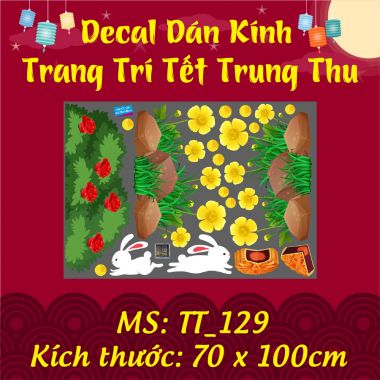 TRANG TRÍ TẾT TRUNG THU ĐÔI THỎ TRẮNG TRONG KHU VƯỜN NHỎ