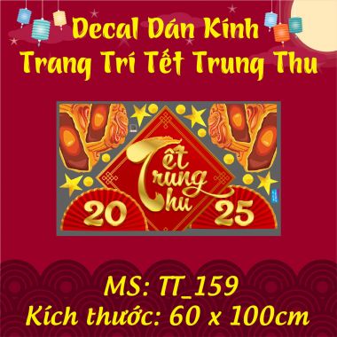 DECAL TRANG TRÍ TẾT TRUNG THU CHO NHÀ HÀNG VUI HỘI TRĂNG RẰM