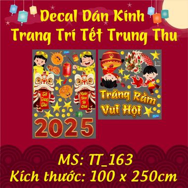 TRANG TRÍ TRUNG THU CHO CỬA 4 CÁNH MÚA LÂN MÚA RỒNG ĐÓN TRĂNG RẰM 2025