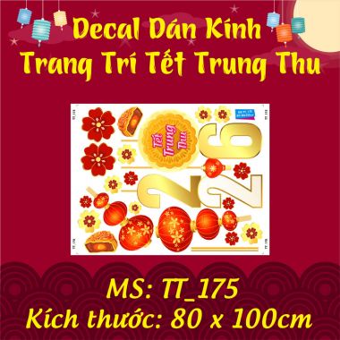 DECAL TRANG TRÍ TRUNG THU QUÁN CAFE LỒNG ĐÈN 2026