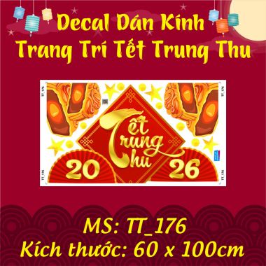DECAL TRANG TRÍ TẾT TRUNG THU 2026 CHO NHÀ HÀNG
