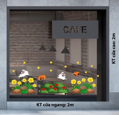 TRANG TRÍ TẾT TRUNG THU ĐÔI THỎ TRẮNG TRONG KHU VƯỜN NHỎ
