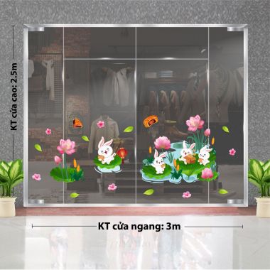 TRANG TRÍ TẾT TRUNG THU ĐÀN THỎ TRẮNG ĐÓN TRUNG THU BÊN HỒ SEN
