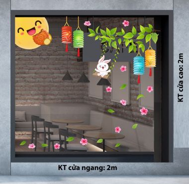 TRANG TRÍ TRUNG THU TREO LỒNG ĐÈN TRÊN CÀNH CÂY XANH