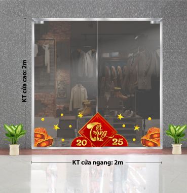 DECAL TRANG TRÍ TẾT TRUNG THU 2025 CHO NHÀ HÀNG