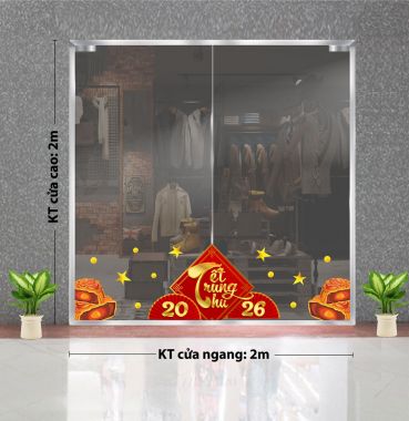 DECAL TRANG TRÍ TẾT TRUNG THU 2026 CHO NHÀ HÀNG