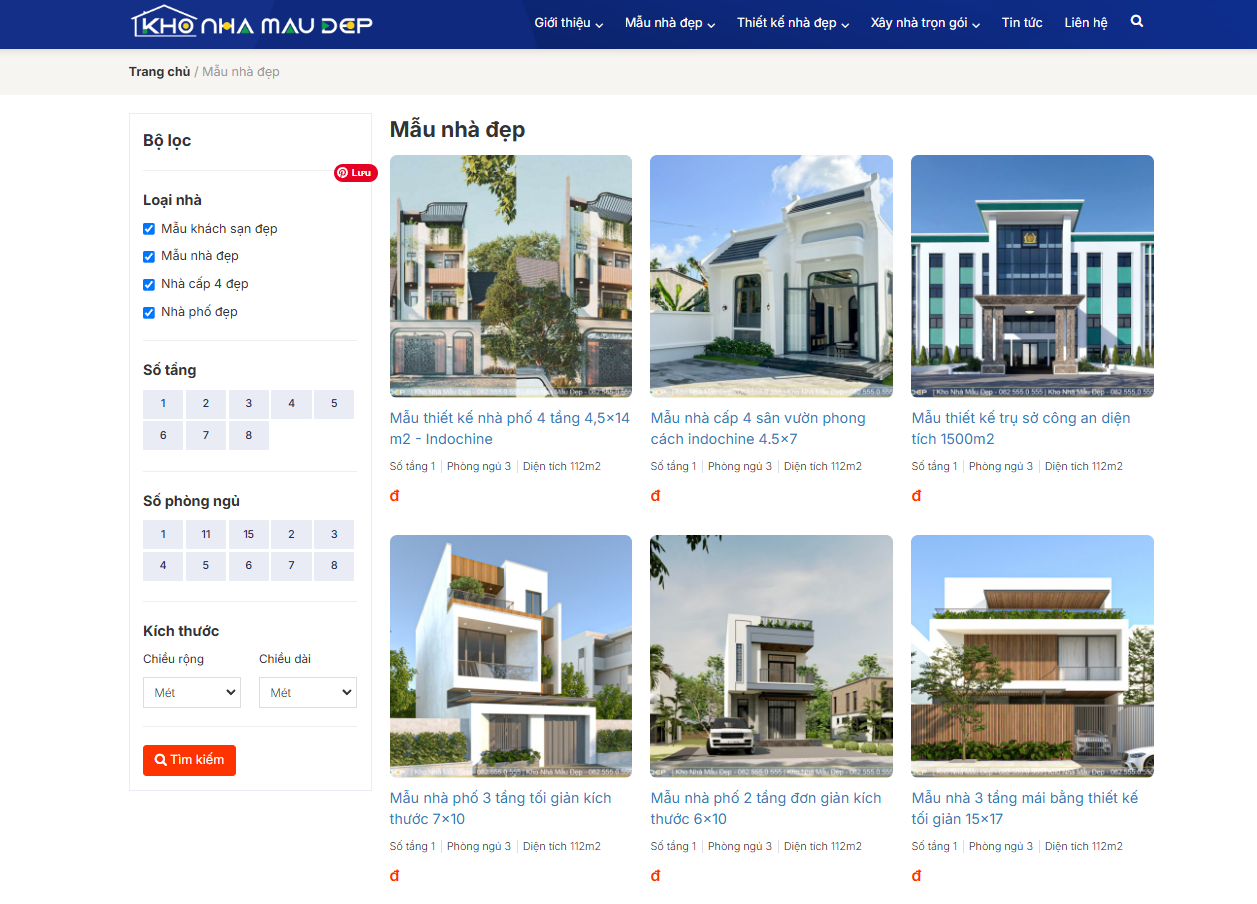 Kho Nhà Mẫu Đẹp – Công ty thiết kế kiến trúc và xây dựng trọn gói uy tín