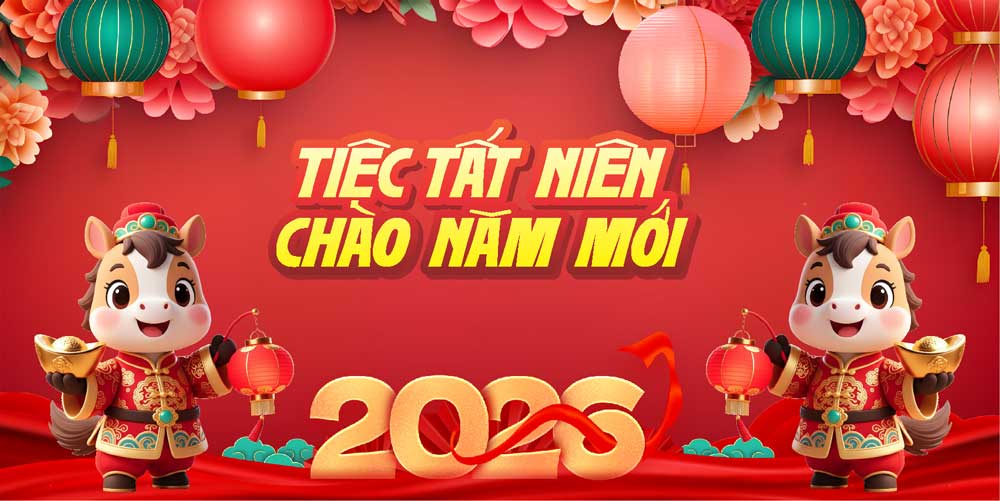 BACKDROP TRANG TR&Iacute; TẾT TIỆC TẤT NI&Ecirc;N