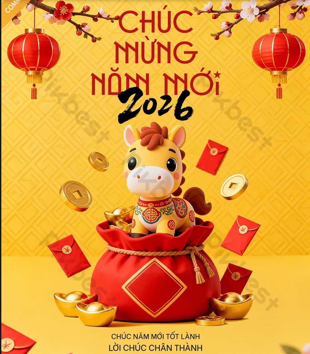 BACKDROP TRANG TR&Iacute; TẾT CUTE