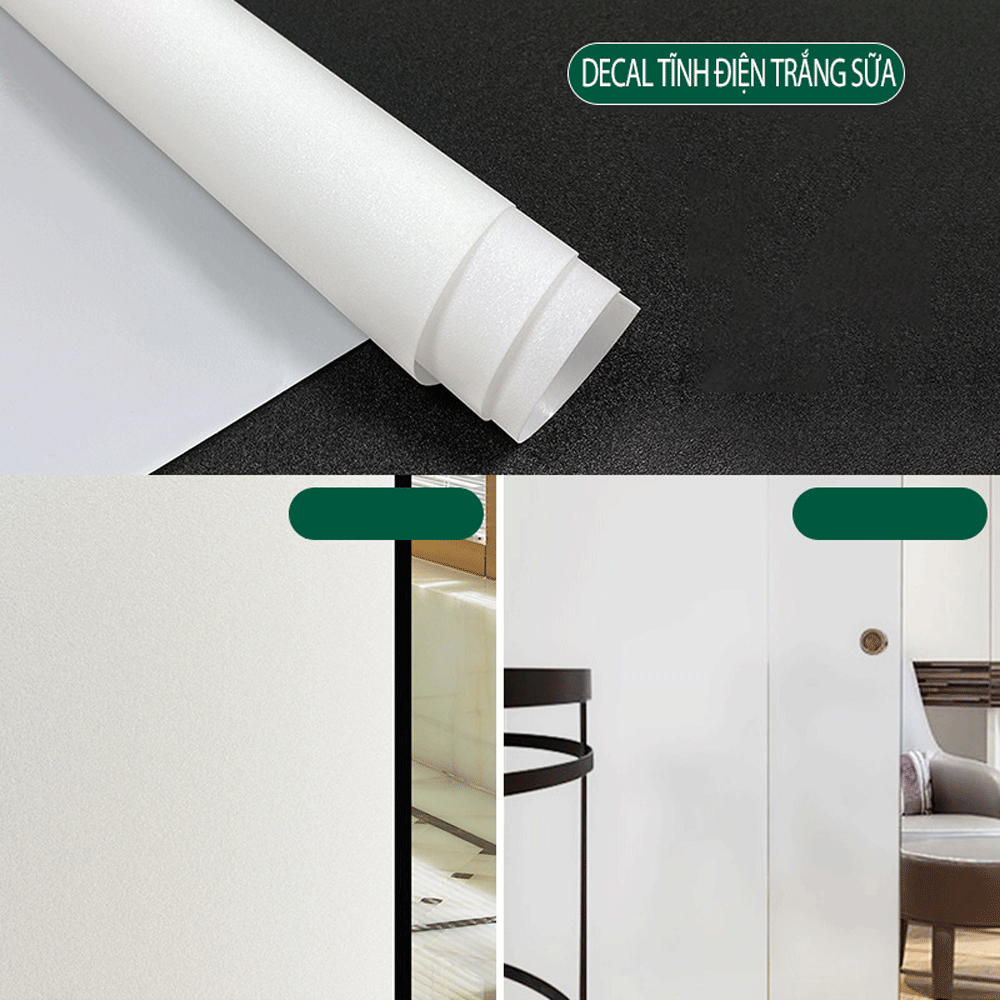 DECAL TĨNH ĐIỆN TRẮNG SỮA