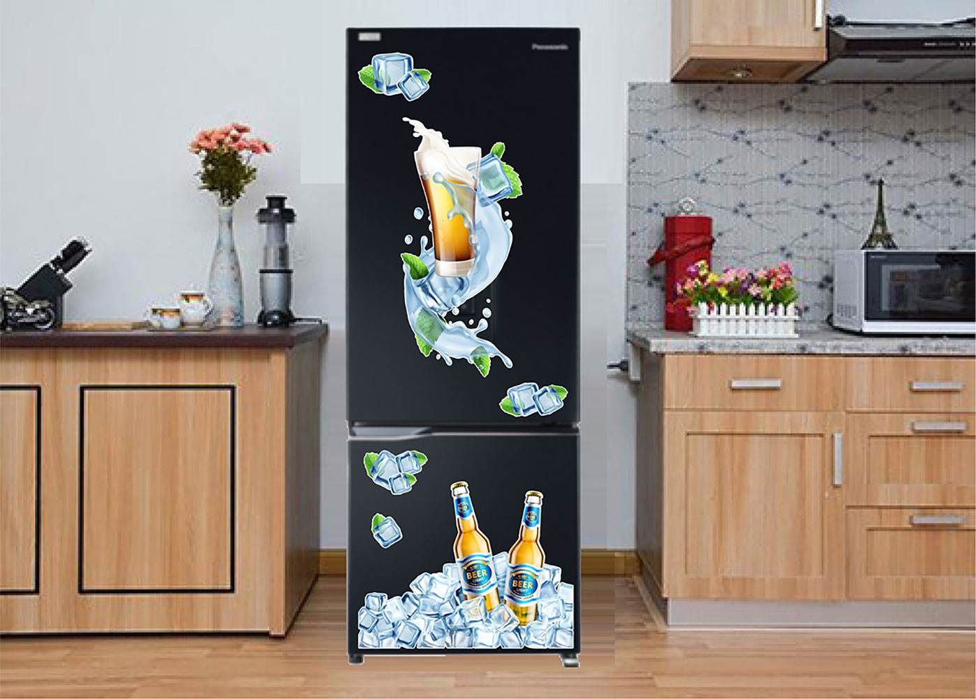 Decal trang trí tủ lạnh