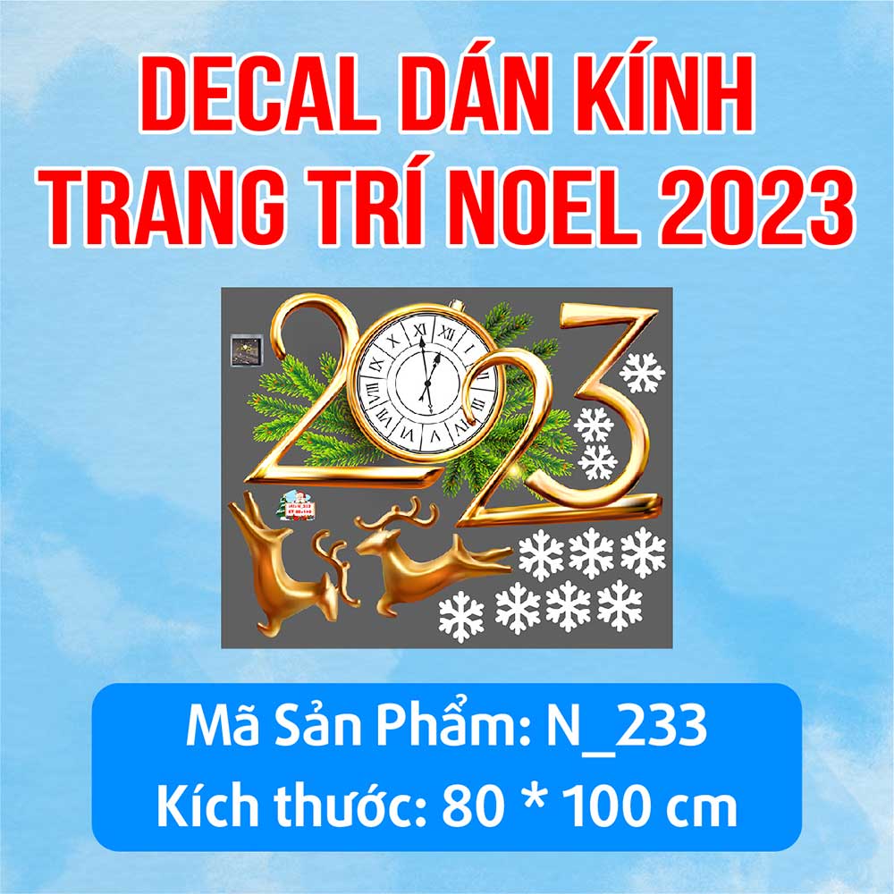 DECAL TRANG TRÍ NOEL 2023 ĐẸP