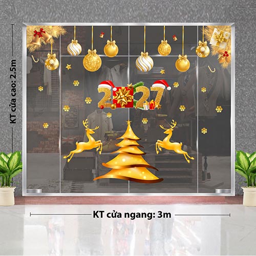 DECAL TRANG TR&Iacute; GI&Aacute;NG SINH CHO CHUNG CƯ Đ&Ecirc;M NOEL 2027