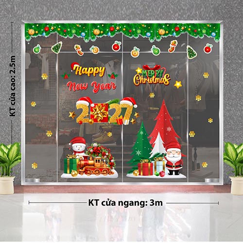 DECAL D&Aacute;N K&Iacute;NH TRANG TR&Iacute; NOEL CHO NH&Agrave; H&Agrave;NG 2027 XMAS