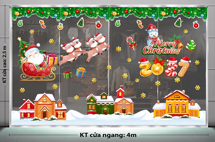 TRANG TR&Iacute; GI&Aacute;NG SINH 2027 CHO QU&Aacute;N ĂN NGƯỜI TUYẾT V&Agrave; CHIẾC ỦNG