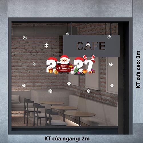 TRANG TR&Iacute; GI&Aacute;NG SINH TR&Ecirc;N CỬA K&Iacute;NH &Ocirc;NG GI&Agrave; NOEL V&Agrave; TUẦN LỘC &Ocirc;M QU&Agrave;