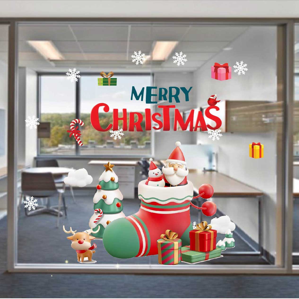 TRANG TRÍ GIÁNG SINH ÔNG GIÀ NOEL VÀ NGƯỜI TUYẾT TRONG CHIẾC ỦNG