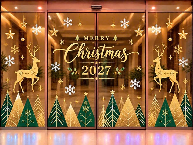 DECAL NOEL TRANG TR&Iacute; TRUNG T&Acirc;M THƯƠNG MẠI C&Aacute;NH ĐỒNG TUYẾT