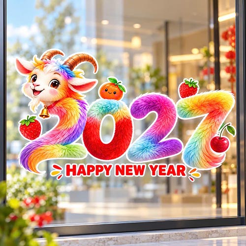 DECAL TRANG TR&Iacute; NOEL CHO NH&Agrave; H&Agrave;NG T&Ocirc;NG TRẮNG ĐỎ 2027