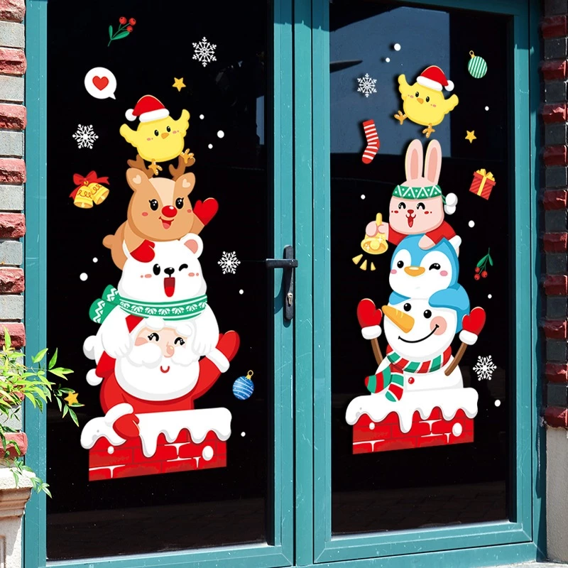 DECAL TĨNH ĐIỆN TRANG TRÍ GIÁNG SINH NHỮNG NGƯỜI BẠN NOEL VUI NHỘN ĐÓN CHÀO