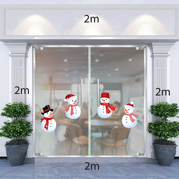 Decal trang trí Noel 2021 những người bạn tuyết