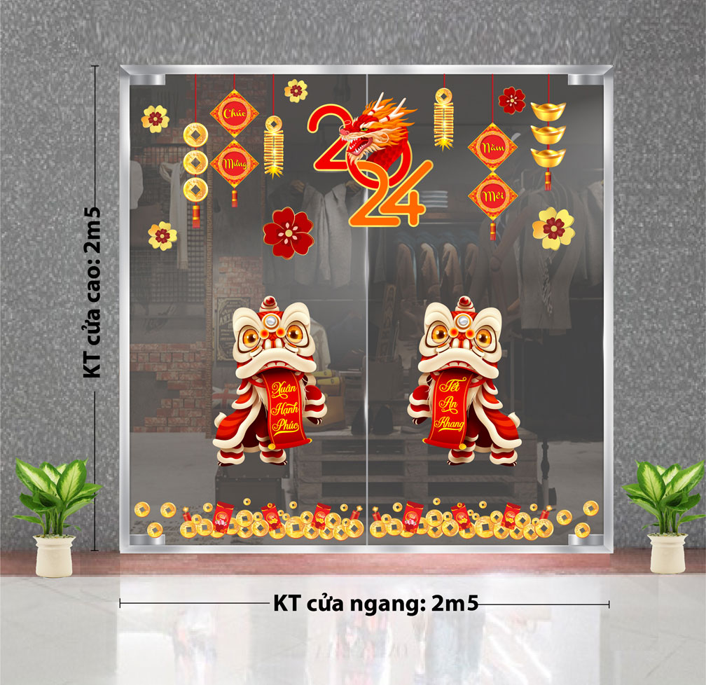 TRANH DÁN TƯỜNG TẾT CÂU ĐỐI 