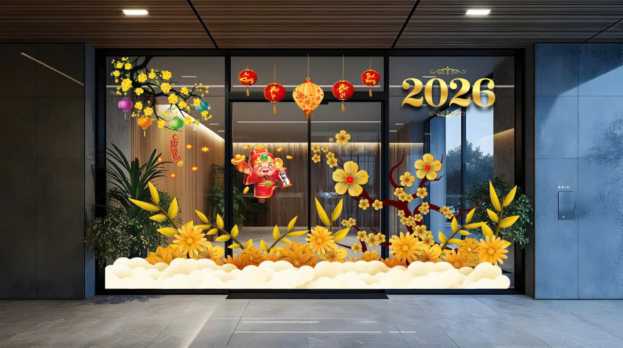 DECAL DÁN KÍNH TRANG TRÍ TẾT 2026