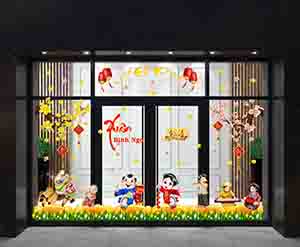 DECAL TẾT L&Uacute;A V&Agrave;NG NG&Agrave;Y XU&Acirc;N