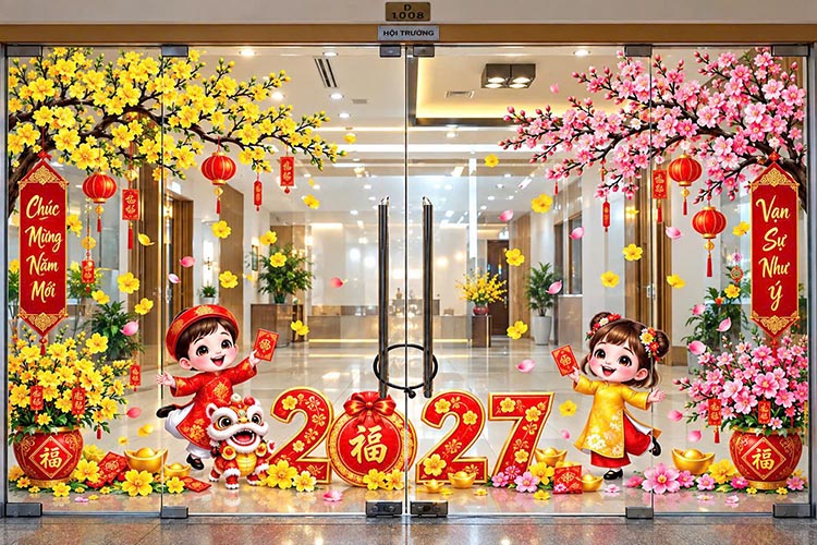 DECAL TRANG TR&Iacute; TẾT 2027 ĐINH M&Ugrave;I B&Eacute; TRAI B&Eacute; G&Aacute;I Đ&Oacute;N XU&Acirc;N