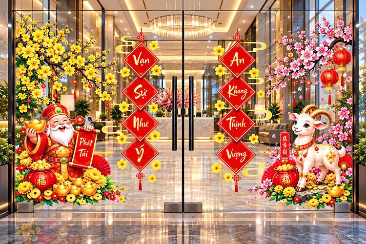 DECAL TRANG TR&Iacute; TẾT 2027 ĐINH M&Ugrave;I THẦN T&Agrave;I Đ&Oacute;N XU&Acirc;N