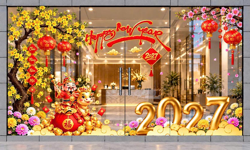 DECAL TRANG TR&Iacute; TẾT 2027 ĐINH M&Ugrave;I