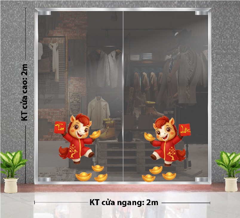 DECAL D&Aacute;N K&Iacute;NH TẾT T&Agrave;I LỘC