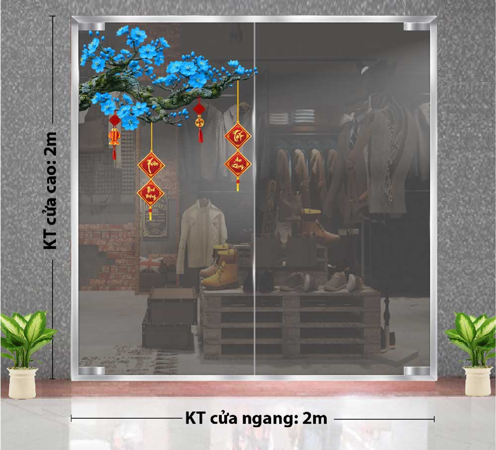 TRANG TR&Iacute; TẾT TR&Ecirc;N K&Iacute;NH CHO CỦA H&Agrave;NG C&Agrave;NH MAI XANH BIẾC