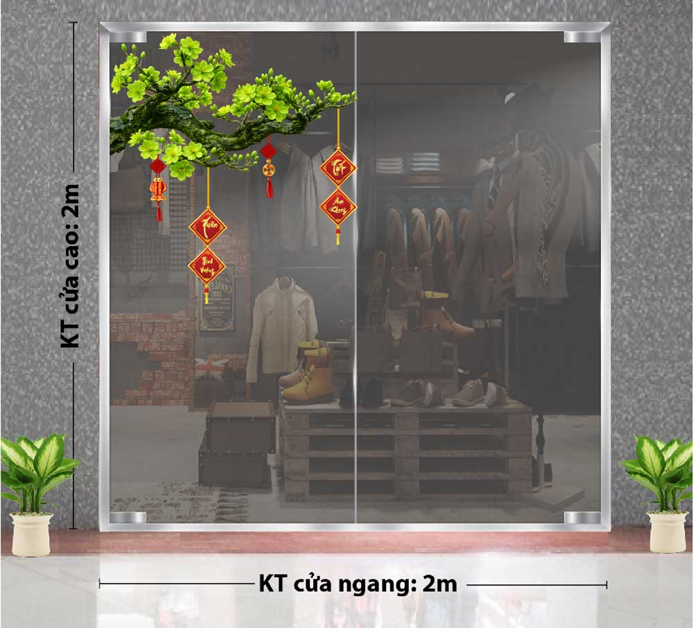 TRANG TR&Iacute; TẾT CHO SHOP QUẦN &Aacute;O C&Agrave;NH MAI V&Agrave;NG V&Agrave; LIỄN XU&Acirc;N