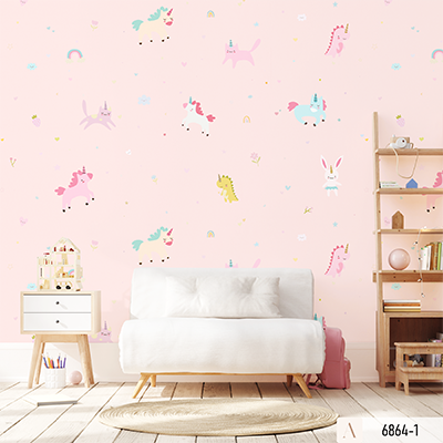 GIẤY DÁN TƯỜNG PHÒNG TRẺ EM NGỰA PONY