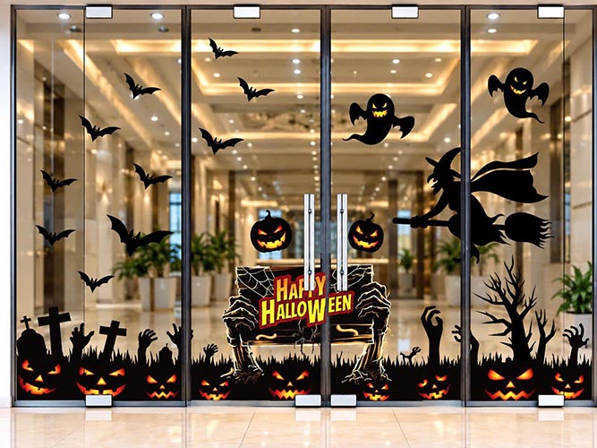 DECAL HALLOWEEN NG&Ocirc;I L&Agrave;NG PH&Ugrave; THUỶ