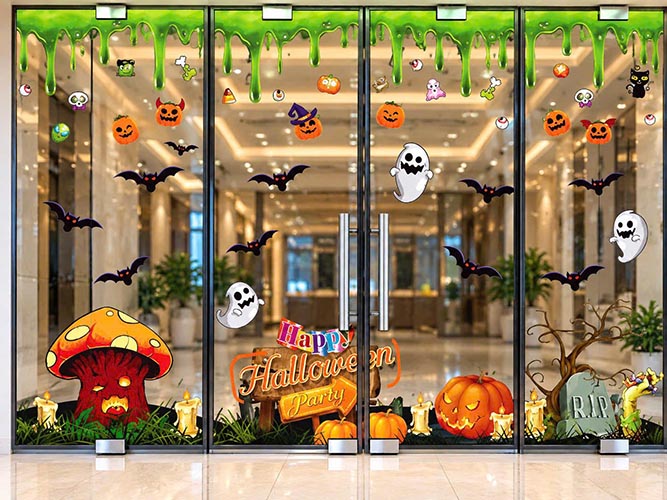 DECAL HALLOWEEN KHU VƯỜN MA MỊ