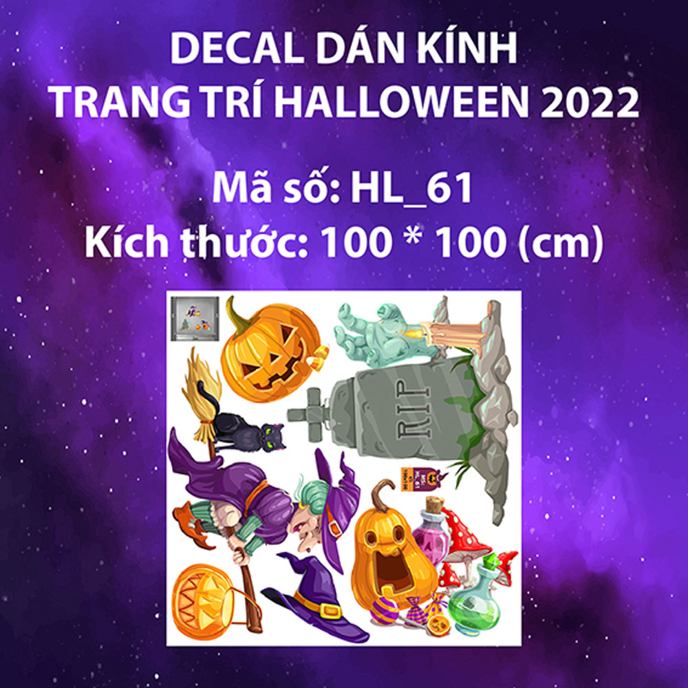 decal trang trí halloween 2022