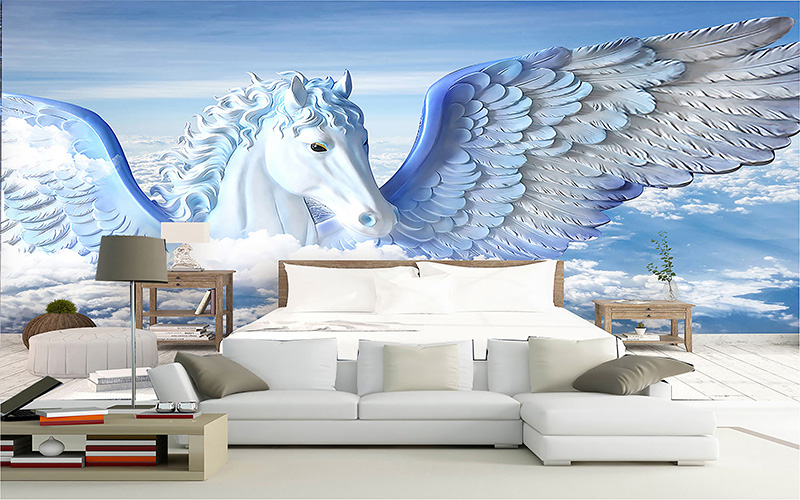 Tranh trang trí quán ngựa thiên sứ