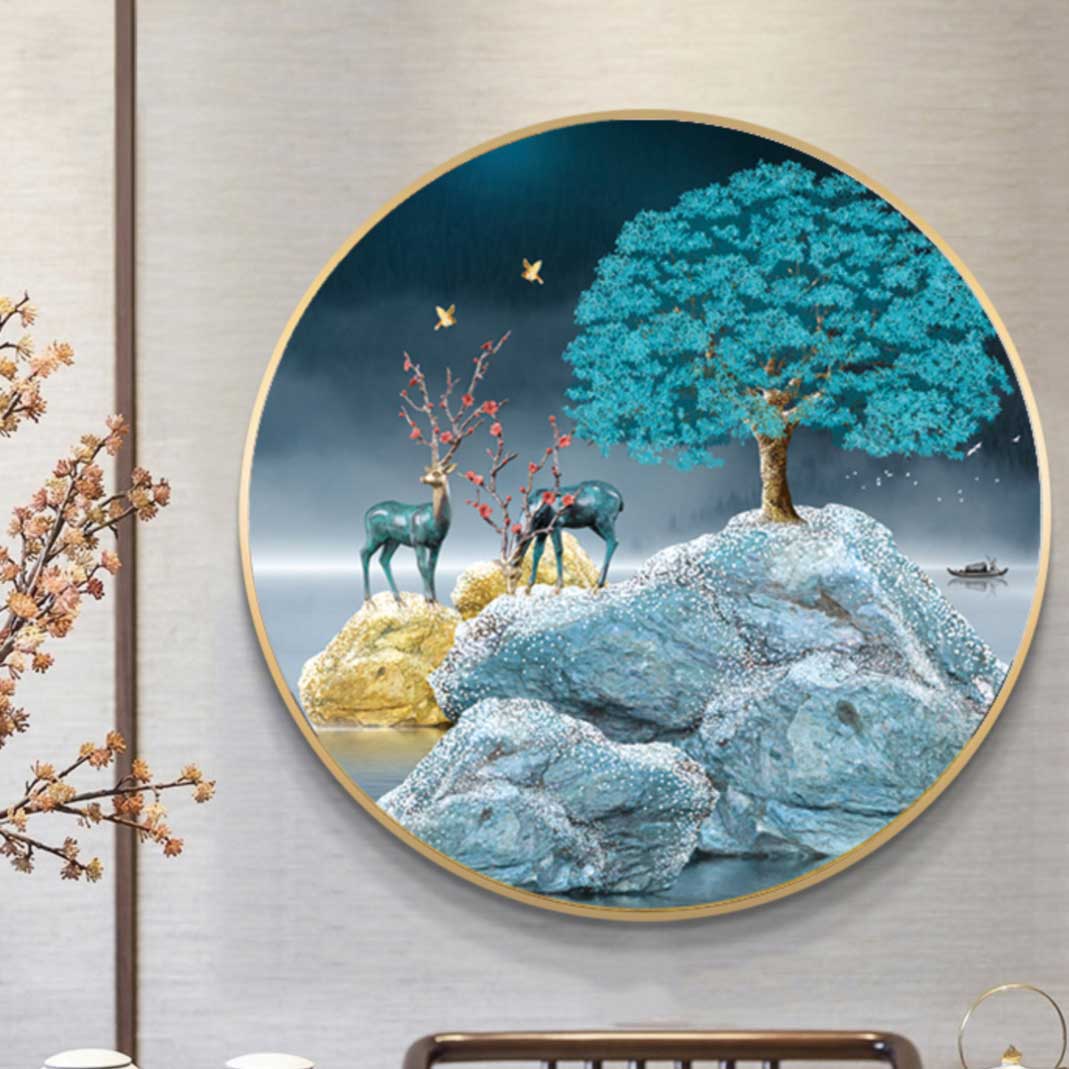 TRANH DÁN TƯỜNG 3D HÌNH TRÒN
