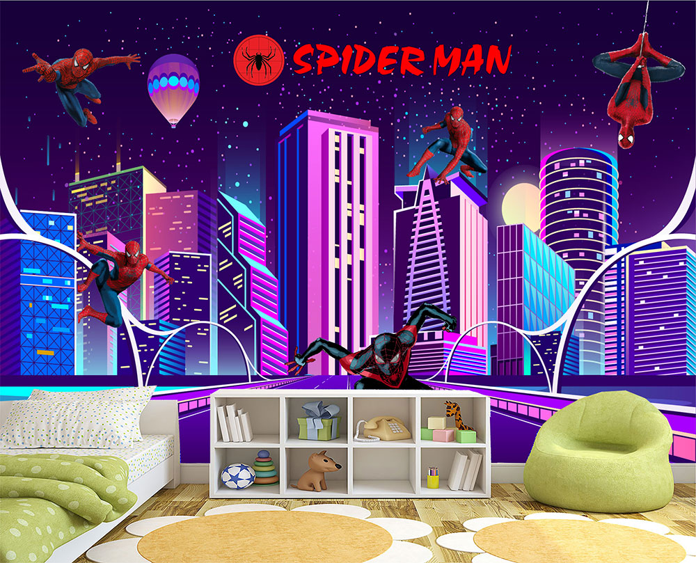 Tranh dán tường 3D SpiderMan