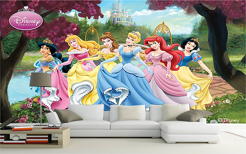 tranh dán tường hàn quốc cho bé bảy nàng công chúa