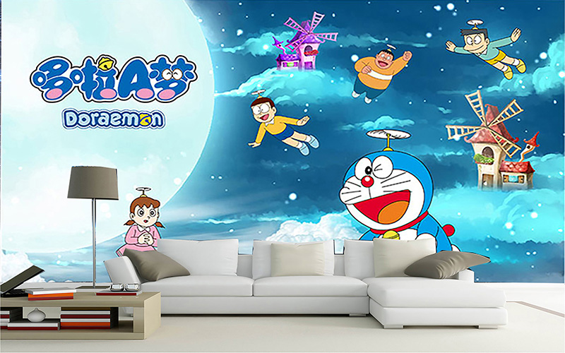 tranh dán tường phòng bé Doraemon