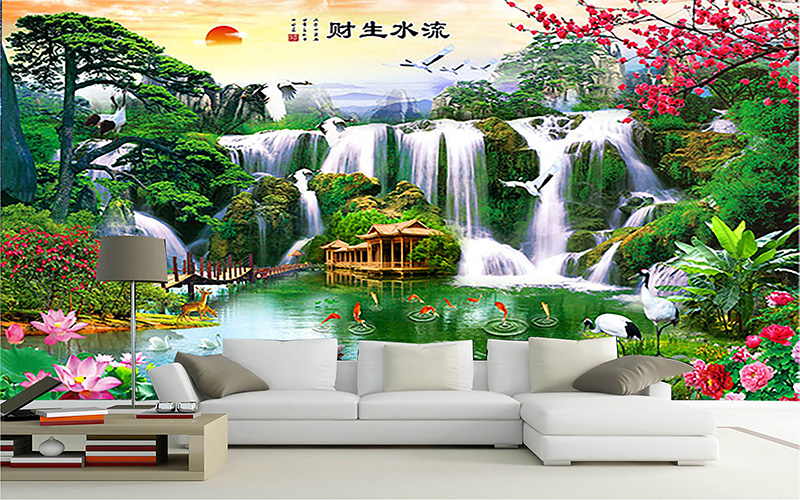 TRANH SƠN THUỶ DÁN TƯỜNG