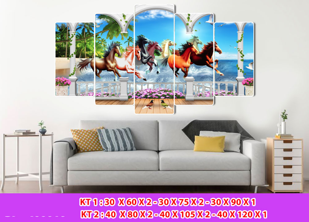 Tranh treo tường tráng gương cho phòng khách