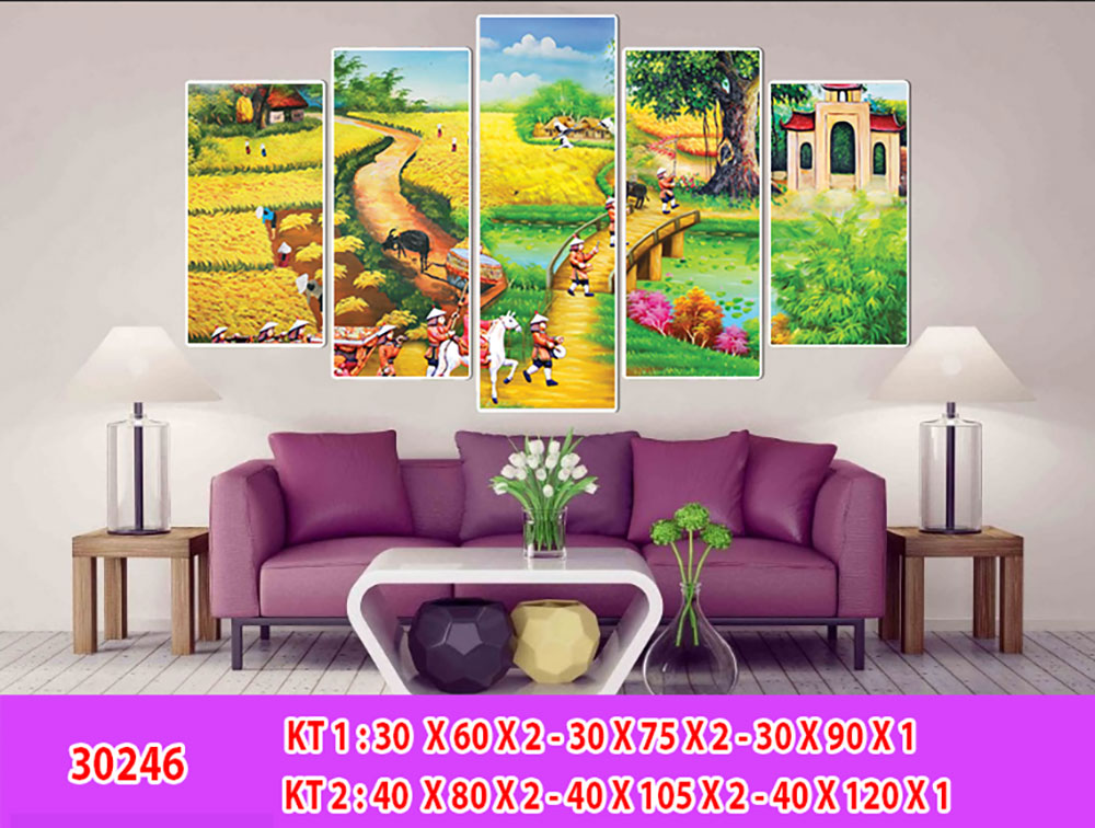 TRANH TREO TƯỜNG CẢNH ĐỒNG QU&Ecirc;