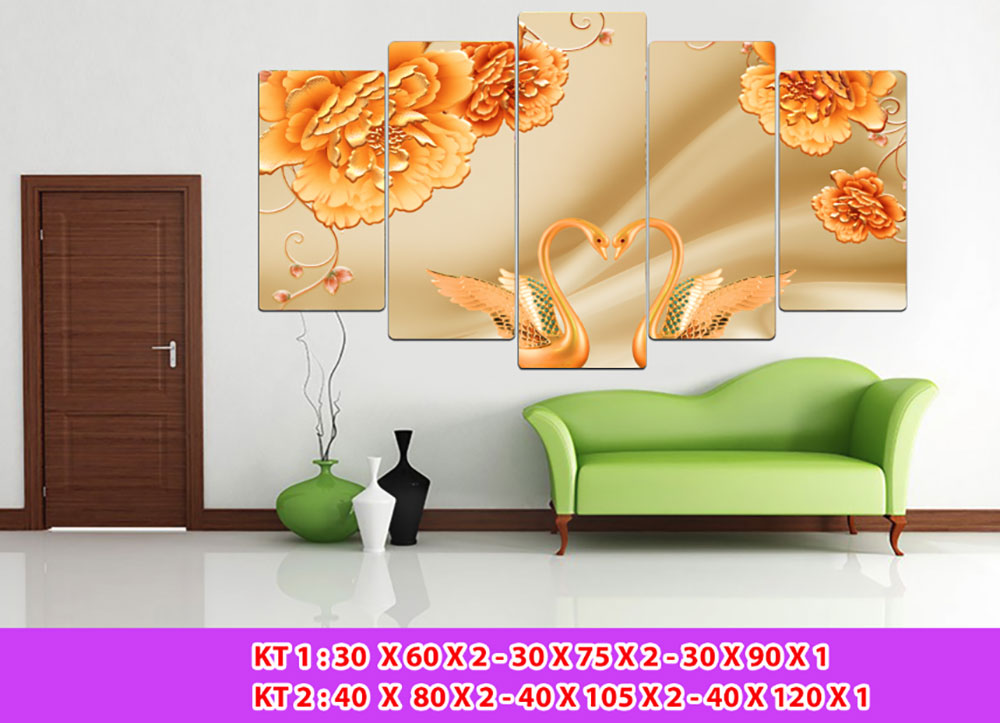 TRANH TREO TƯỜNG PHONG THUỶ HOA MẪU ĐƠN