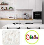 Decal dán bếp tráng nhôm đá hoa cương trắng loang đá