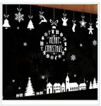 Decal trang trí noel thành phố tuyết trắng